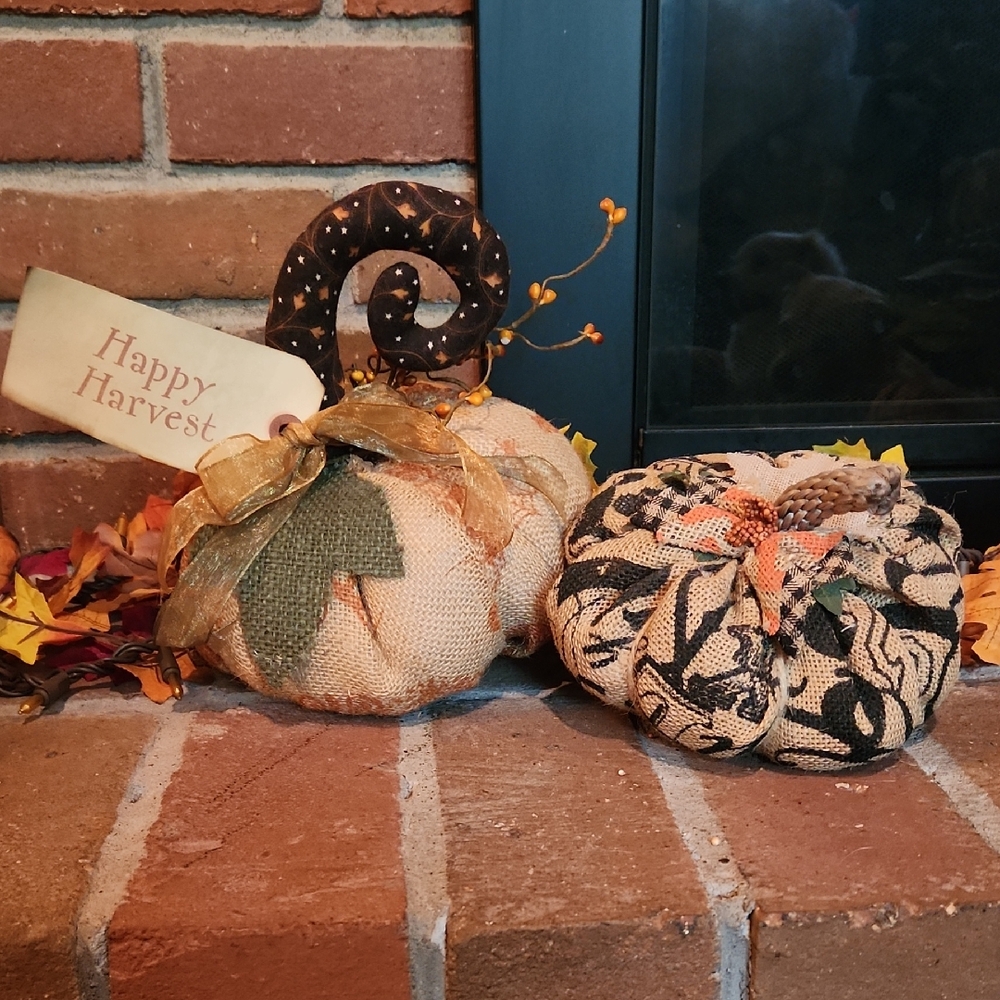 Decorative Burlap Pumpkins